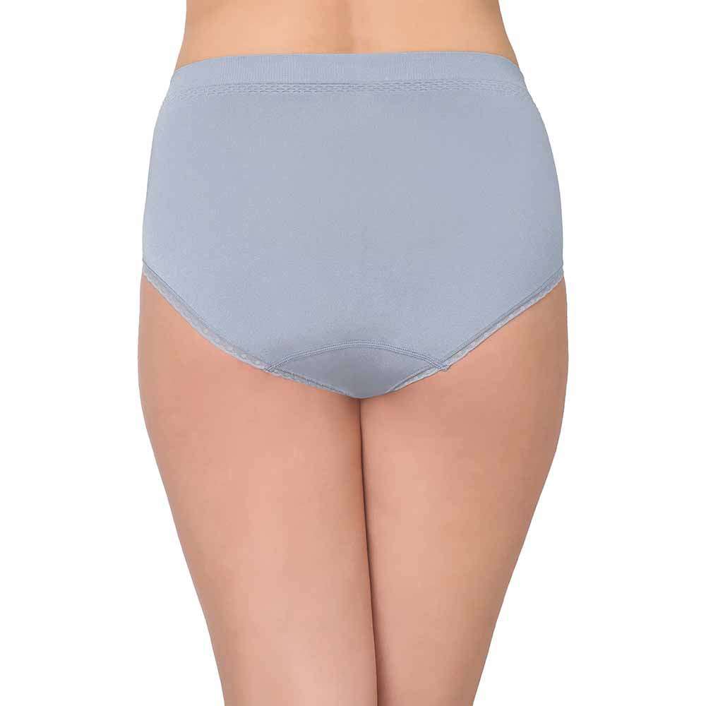 B-Smooth High Waist Full Coverage Everyday Wear Brief Panty - Light Indigo