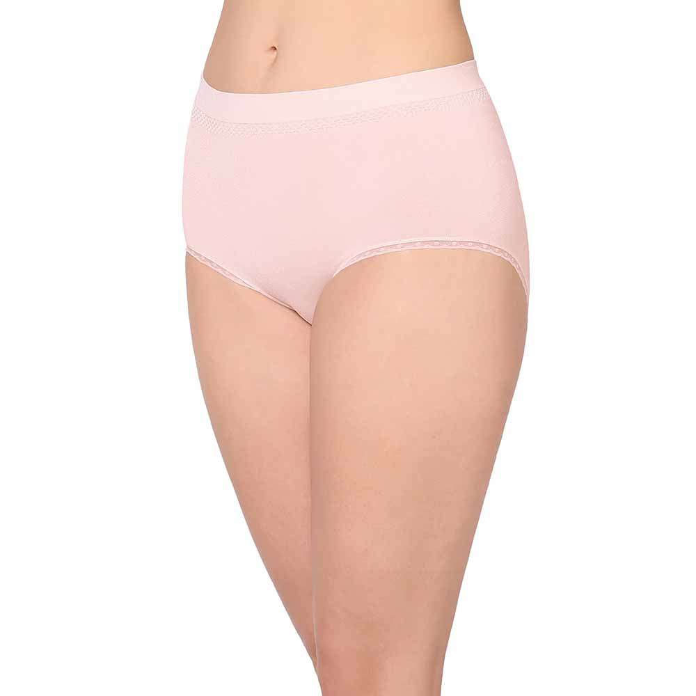 B-Smooth High Waist Full Coverage Everyday Wear Brief Panty - Light Pink