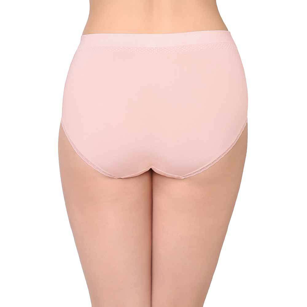 B-Smooth High Waist Full Coverage Everyday Wear Brief Panty - Light Pink
