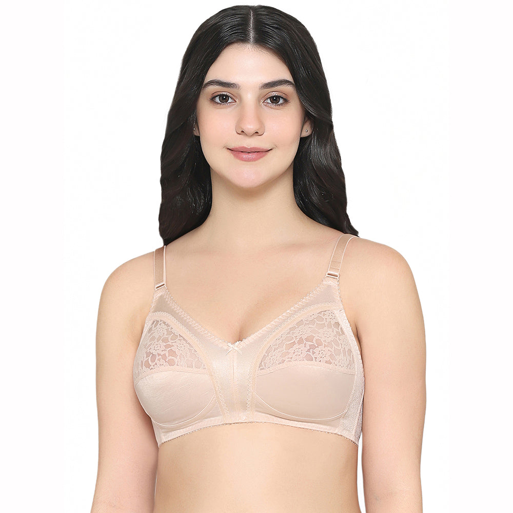 Audrey Non Padded Non Wired Full Cup Plus Size Pack of 2 Full Support Bra