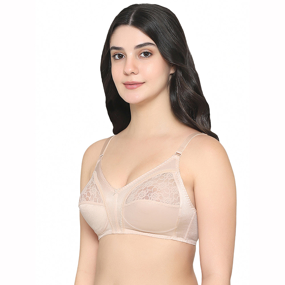Audrey Non Padded Non Wired Full Cup Plus Size Pack of 2 Full Support Bra