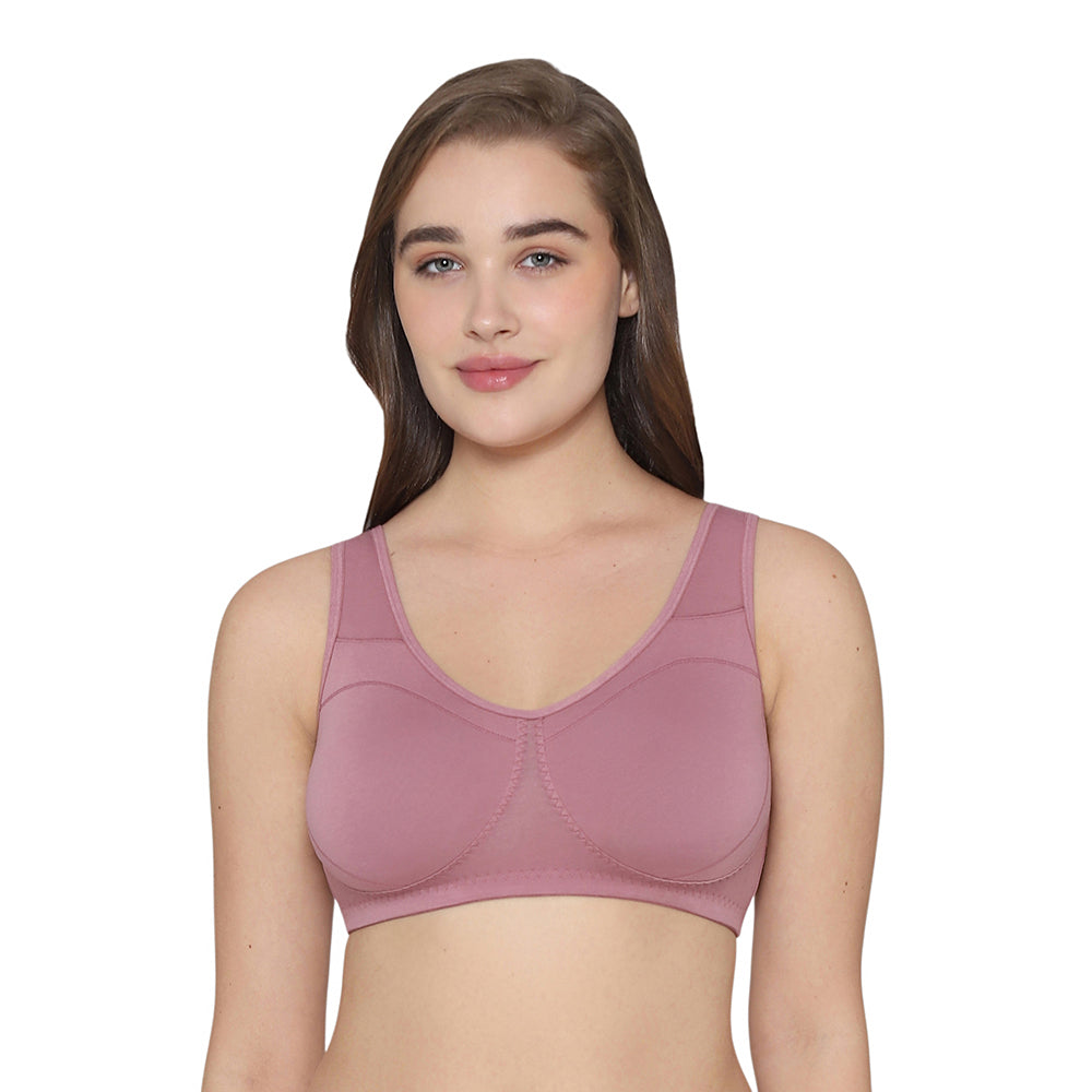 Wacoal Women’s BASICS All Ease Non-padded Non-wired Full Cup Everyday Wear Slip on T-shirt Bra-Pink