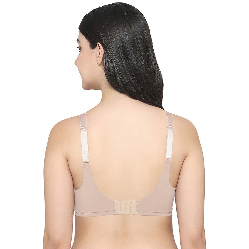 Everyday Elegance Padded Wired Full Cup Everyday Wear Smooth Finish T-Shirt Bra - Beige