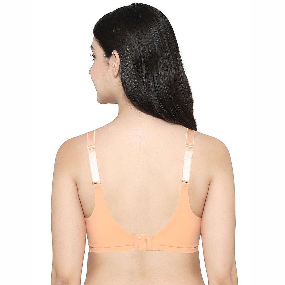 Everyday Elegance Padded Wired Full Cup Everyday Wear Smooth Finish T-Shirt Bra - Peach