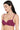 Balcony & Beyond Padded Wired Half Cup Everyday Wear Smooth Finish Fashion Bra -Wine