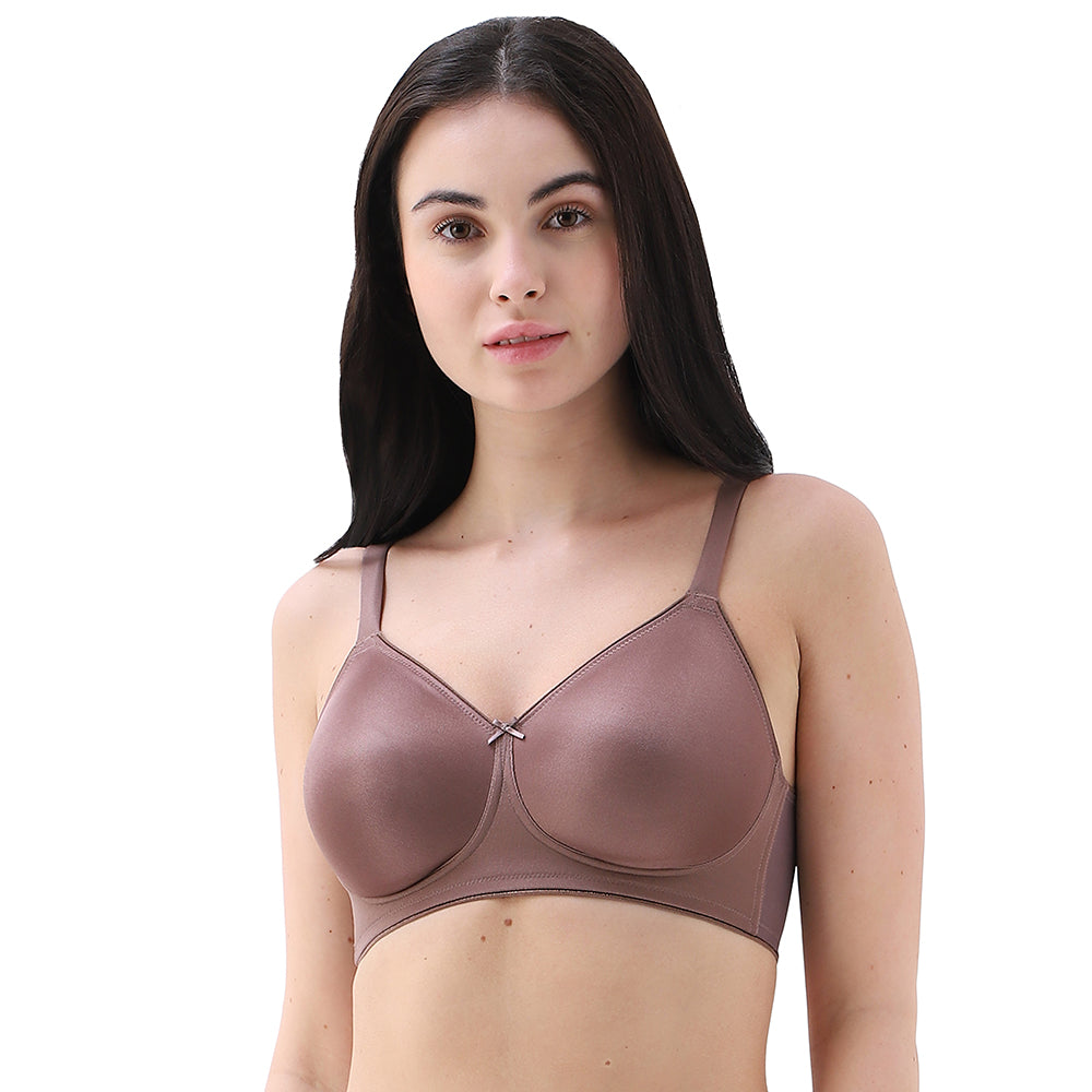Pixie 2.0 Non Padded Non-Wired Full Cup Everyday Wear Plus Size Full Support Minimizer Bra -Brown