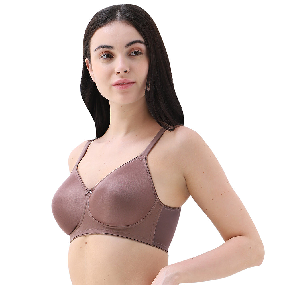 Pixie 2.0 Non Padded Non-Wired Full Cup Everyday Wear Plus Size Full Support Minimizer Bra -Brown