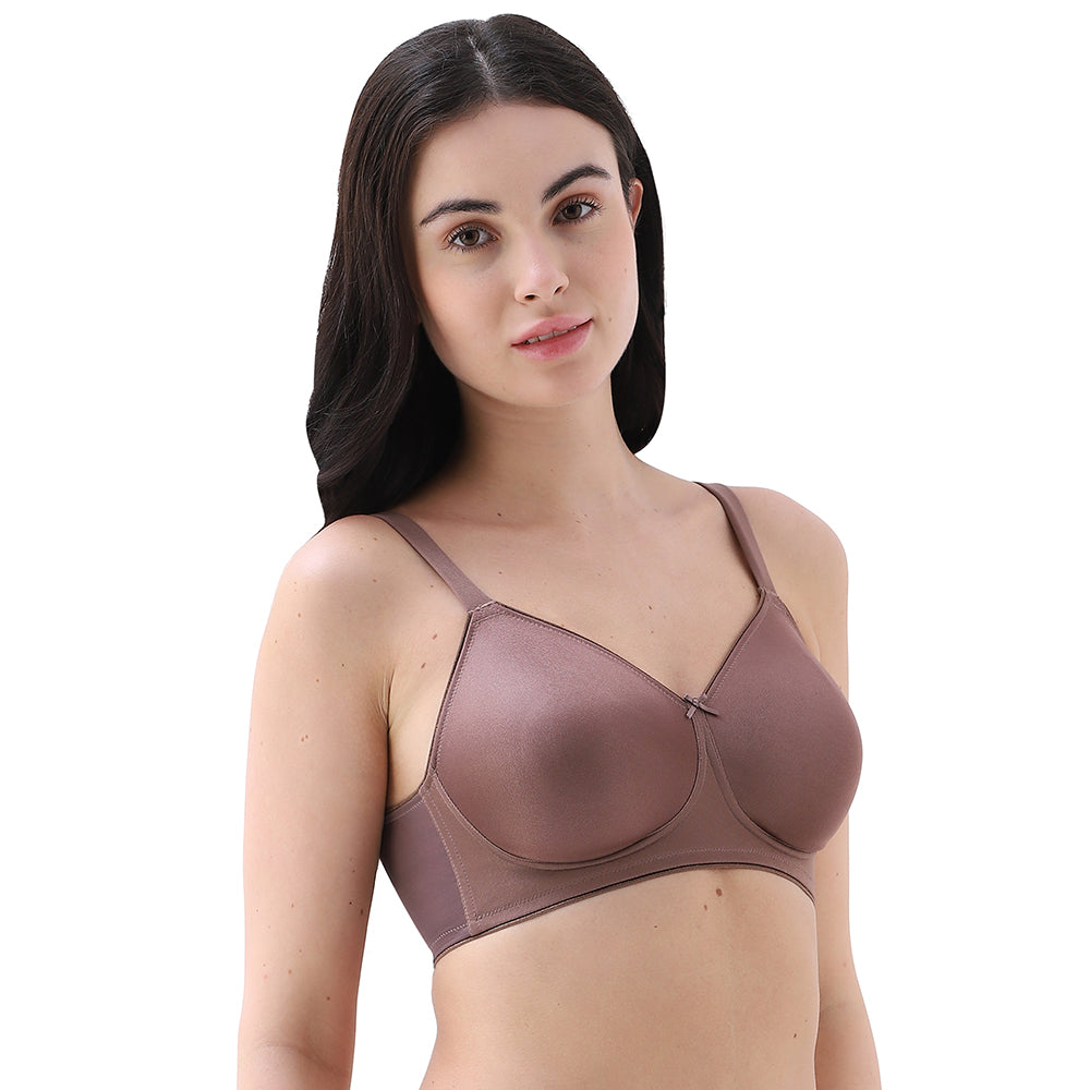 Pixie 2.0 Non Padded Non-Wired Full Cup Everyday Wear Plus Size Full Support Minimizer Bra -Brown