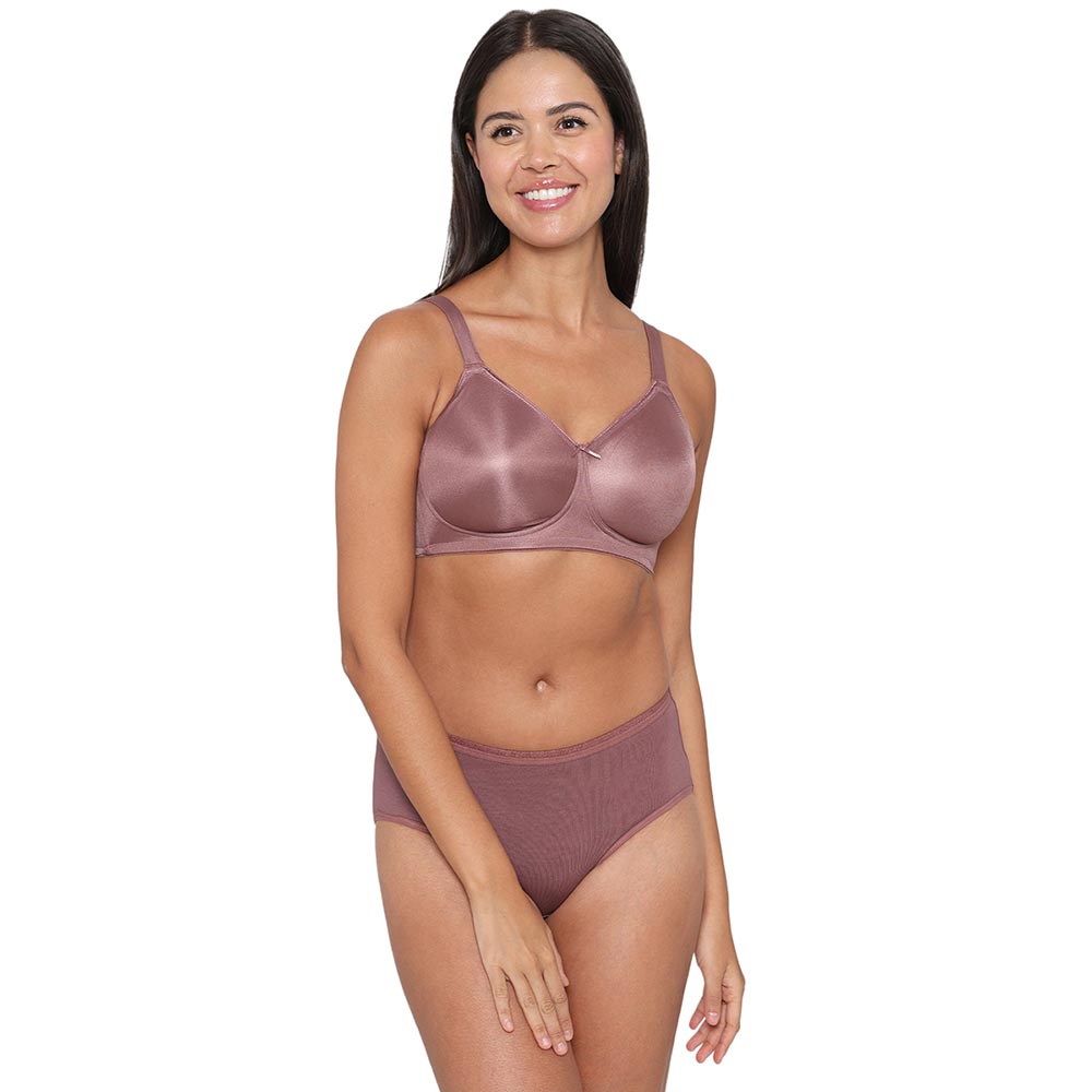 Pixie 2.0 Non Padded Non-Wired Full Cup Everyday Wear Plus Size Full Support Minimizer Bra - Brown