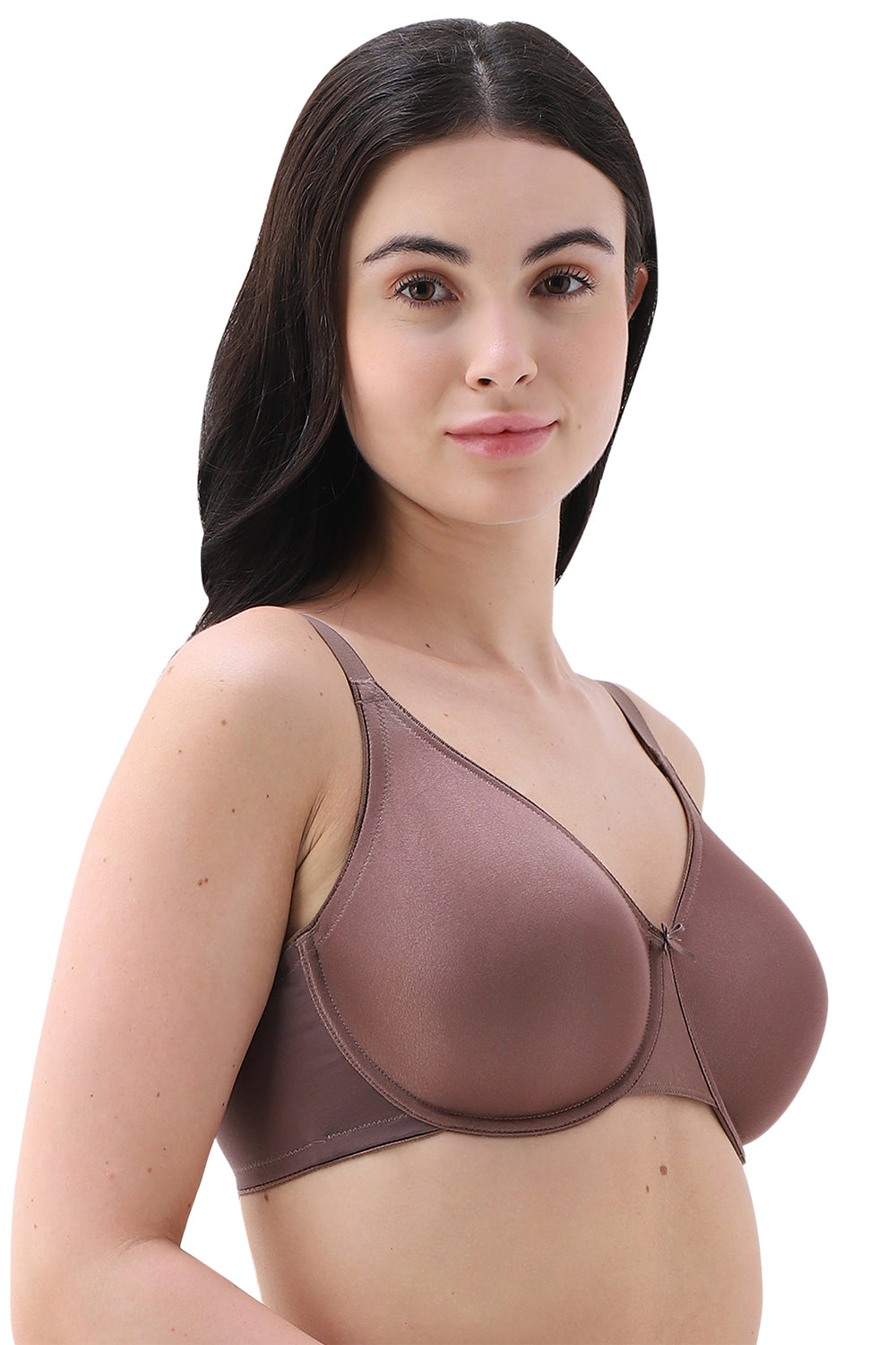 Pixie 2.0 Non Padded Wired Full Cup Everyday Wear Plus Size Full Support Minimizer Bra -Brown