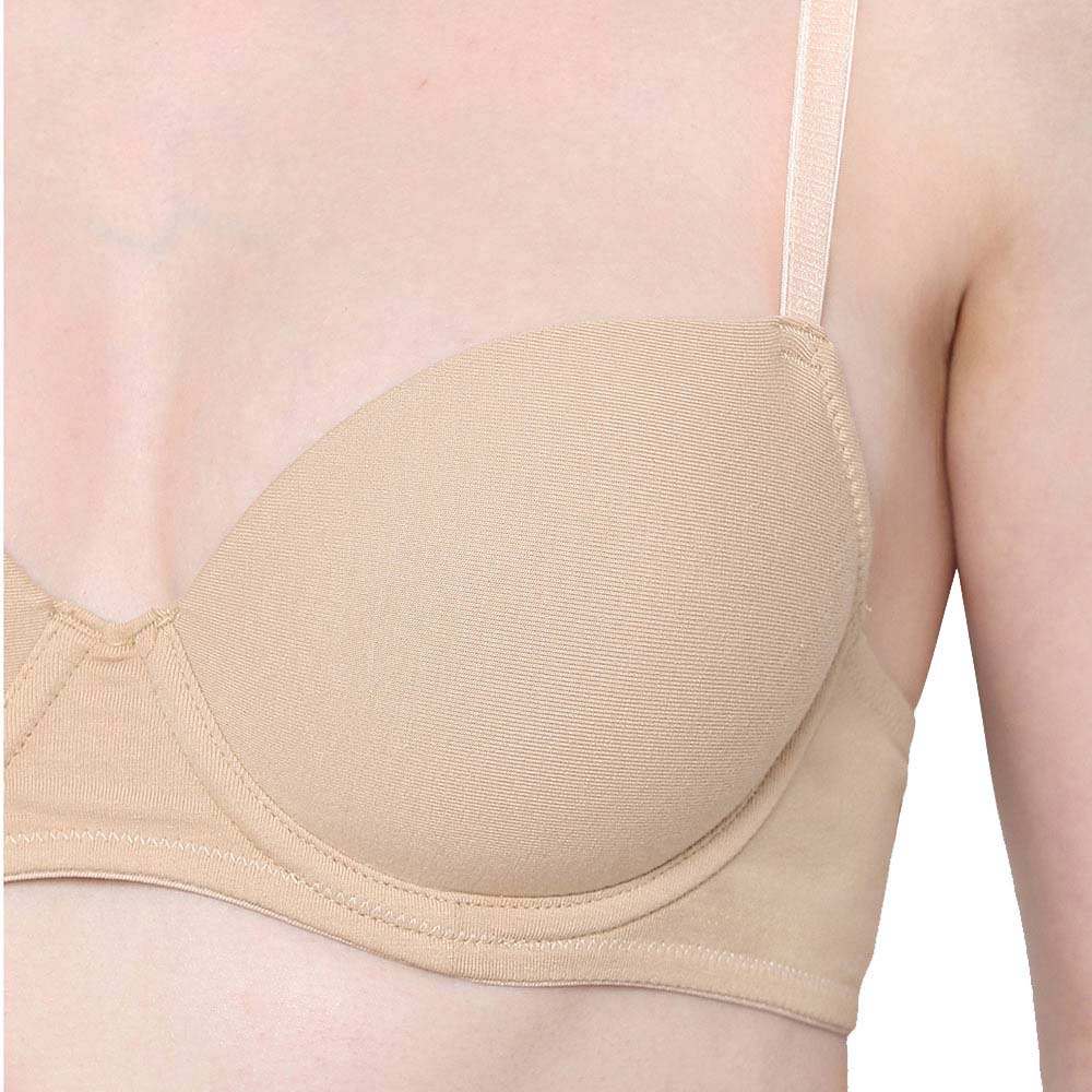 Balconette Padded Wired Demi Cup Everyday Wear Bra Pack of 2