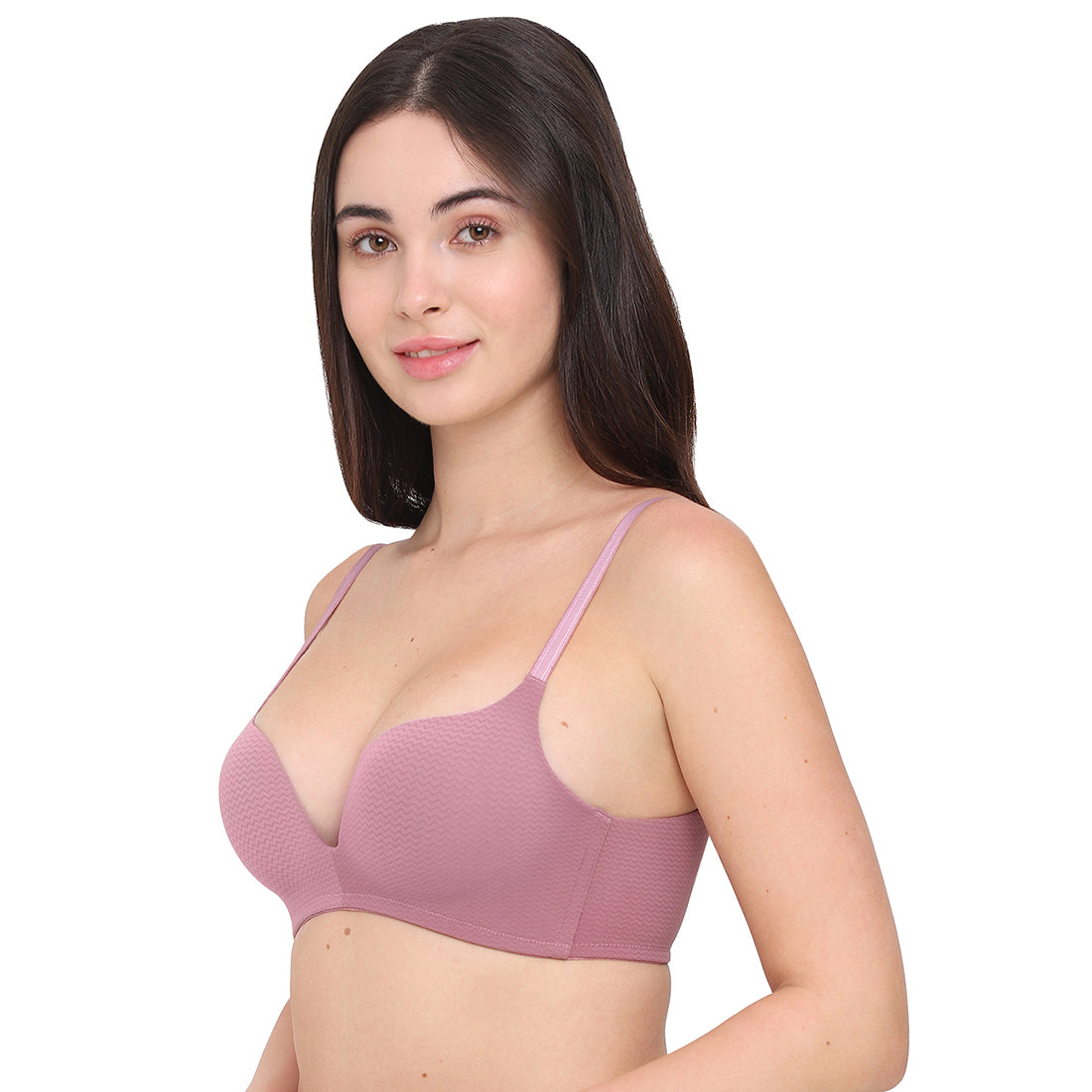 Women’s-Dreamy-Curve- Padded Non-wired 3/4th-Cup Everyday wear Push-up-Bra-Pink