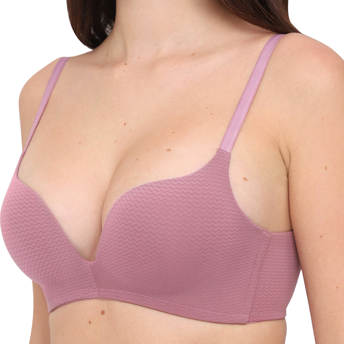 Women’s-Dreamy-Curve- Padded Non-wired 3/4th-Cup Everyday wear Push-up-Bra-Pink