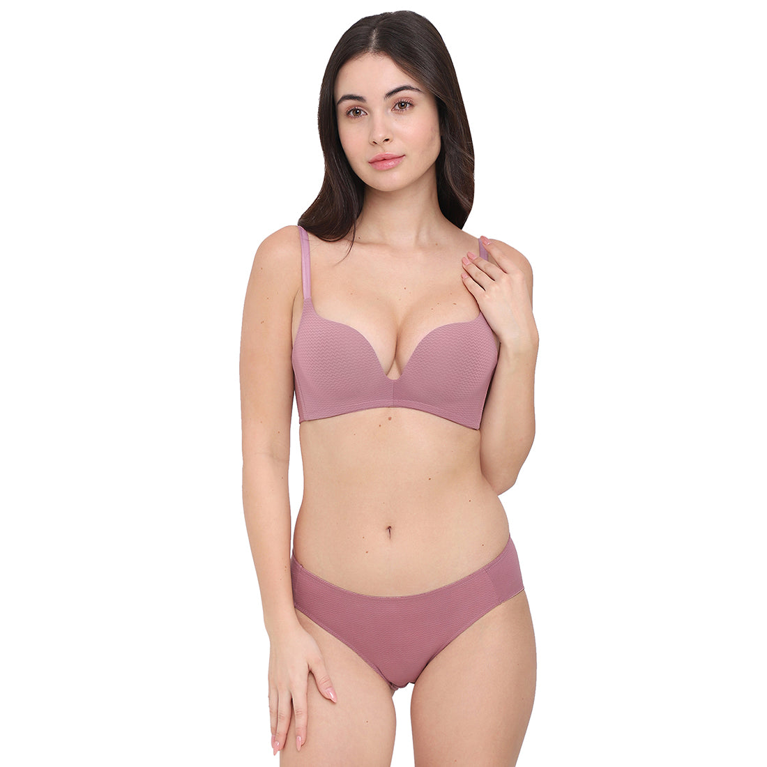 Women’s-Dreamy-Curve- Padded Non-wired 3/4th-Cup Everyday wear Push-up-Bra-Pink