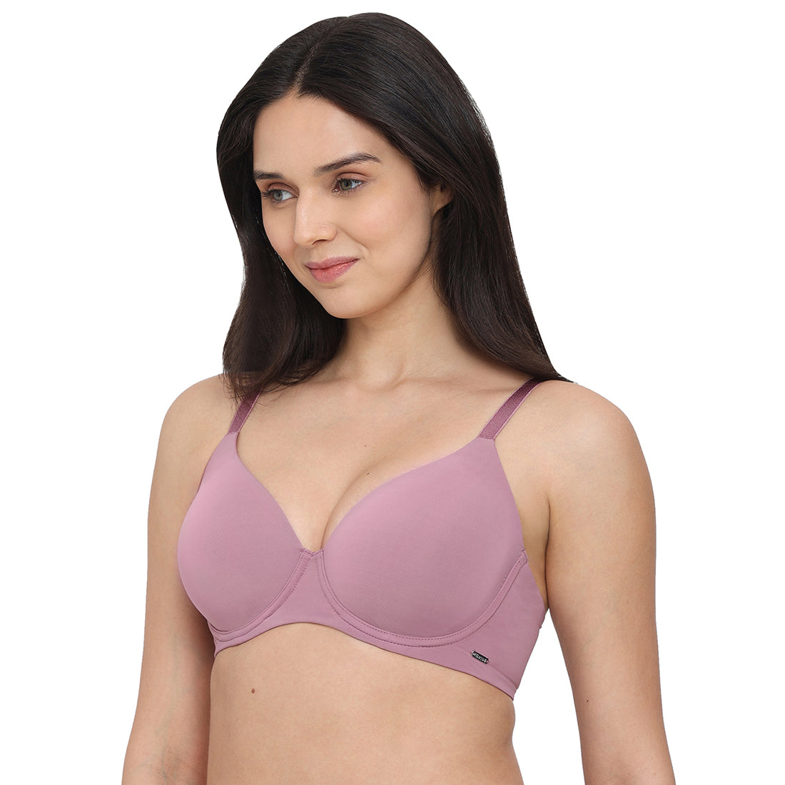 Cool Comfort Padded Wired Full Cup Everyday Wear T-shirt Bra -Pink