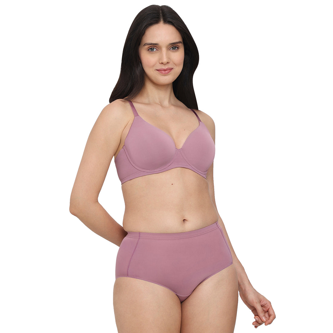 Cool Comfort Padded Wired Full Cup Everyday Wear T-shirt Bra -Pink