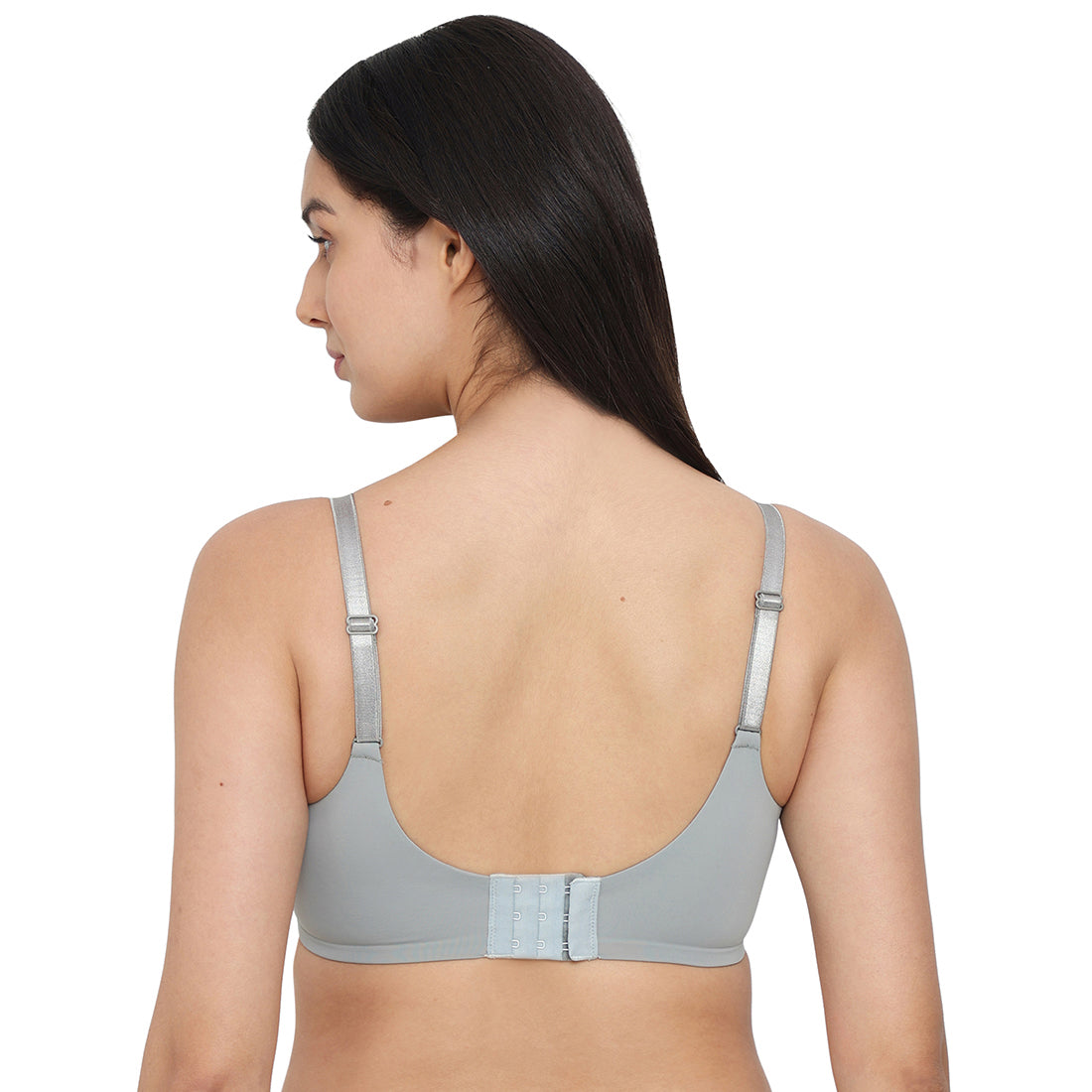 Cool Comfort  Padded Non-wired 3/4th Cup Everyday Wear T-shirt Bra -Grey