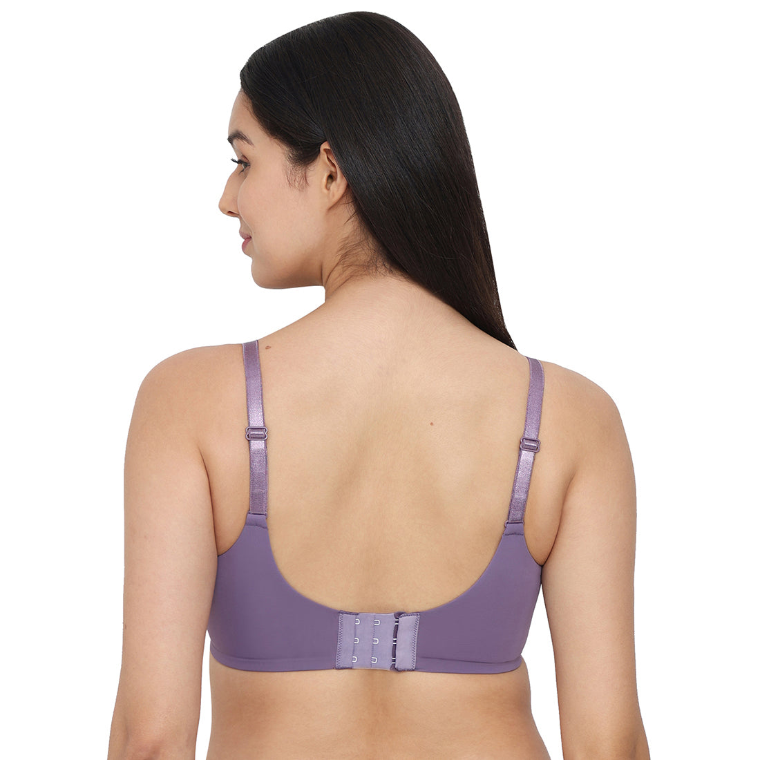 Cool Comfort  Padded Non-wired 3/4th Cup Everyday Wear T-shirt Bra -Purple