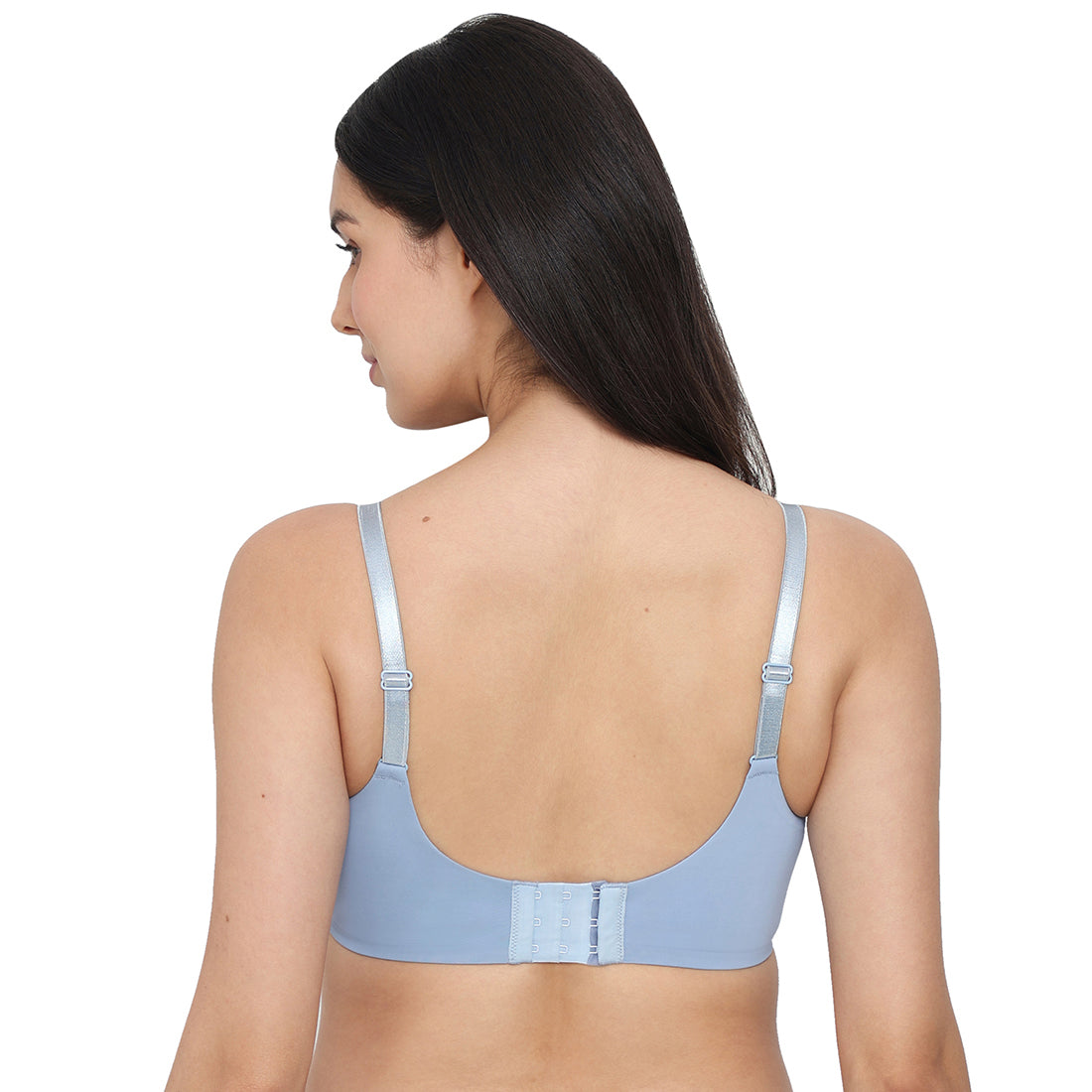 Cool Comfort Padded Non-wired 3/4th Cup Everyday Wear T-shirt Bra -Blue