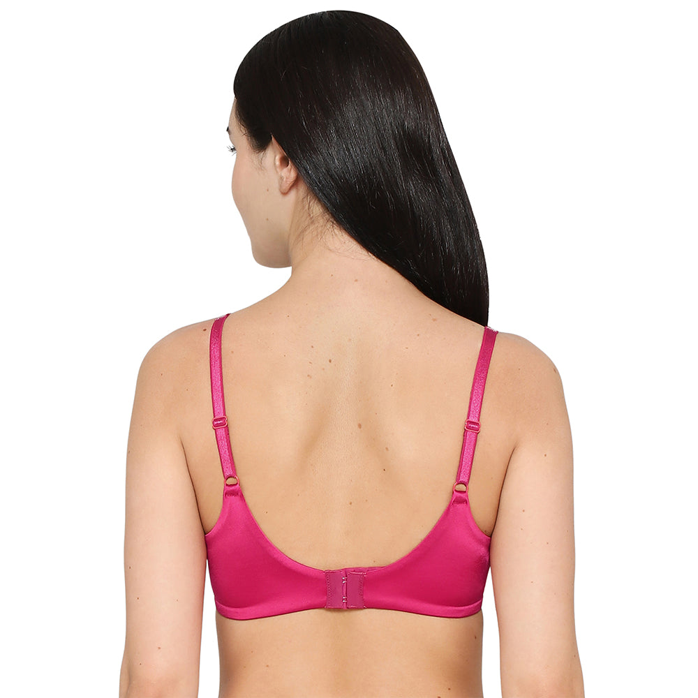 Wacoal Women’s Stellar Padded Wired 3/4th Cup Shimmer Straps  Party Wear T-shirt Bra-Red