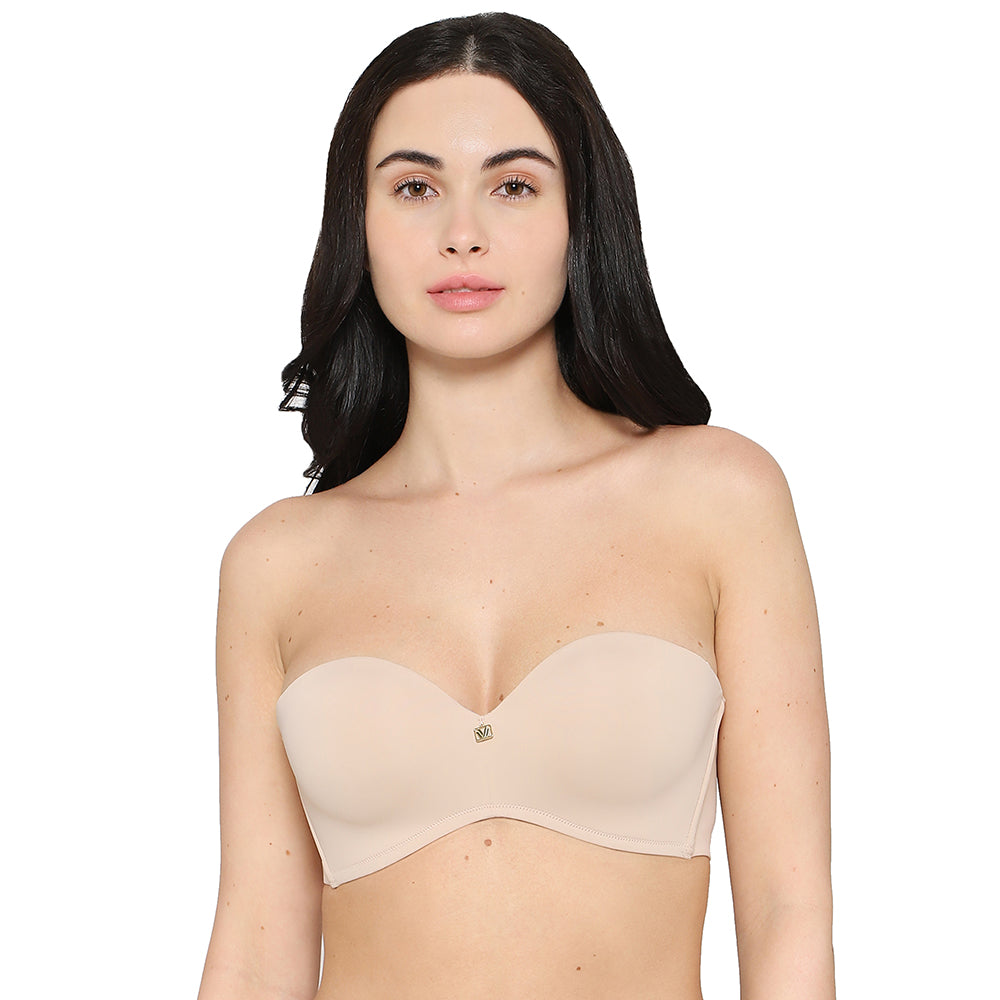Wacoal Women’s Lift Up Padded Non-wired Half Cup Everyday Wear Push-up Strapless Bra-Beige