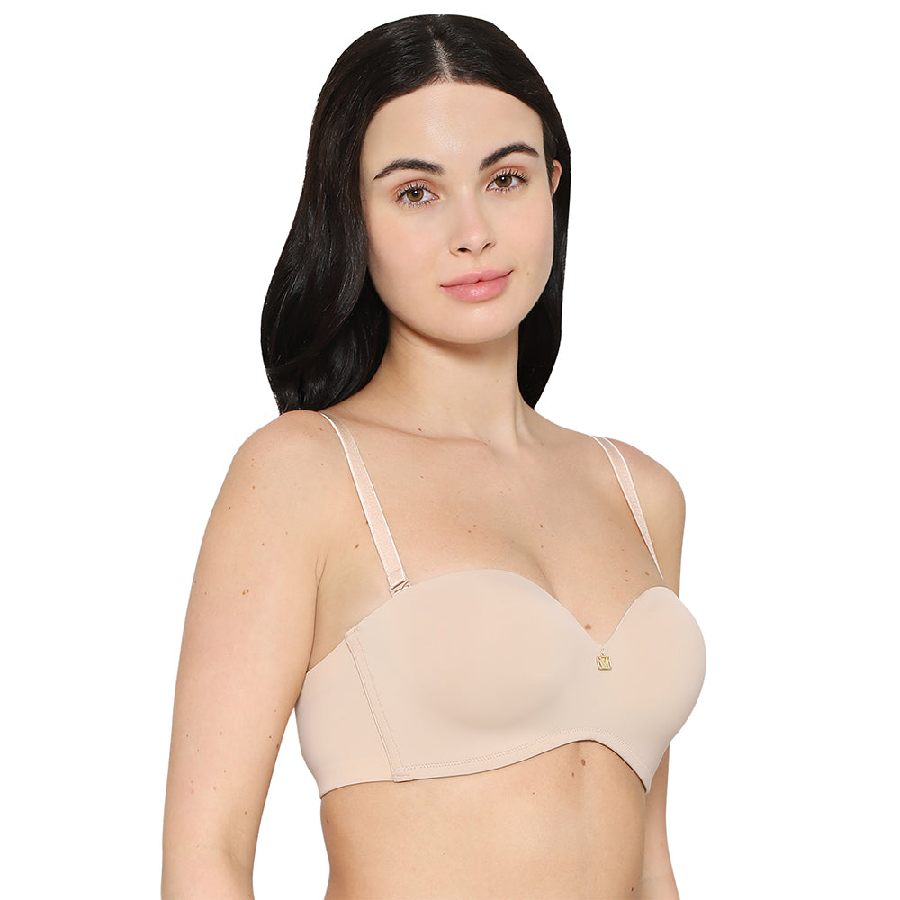 Wacoal Women’s Lift Up Padded Non-wired Half Cup Everyday Wear Push-up Strapless Bra-Beige