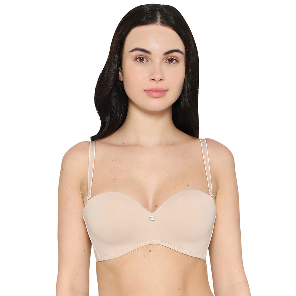 Wacoal Women’s Lift Up Padded Non-wired Half Cup Everyday Wear Push-up Strapless Bra-Beige