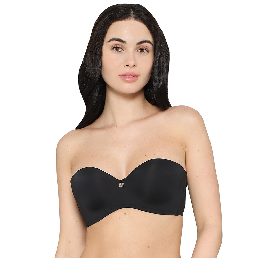 Wacoal Women’s Lift Up Padded Non-wired Half Cup Everyday Wear Push-up Strapless Bra-Black