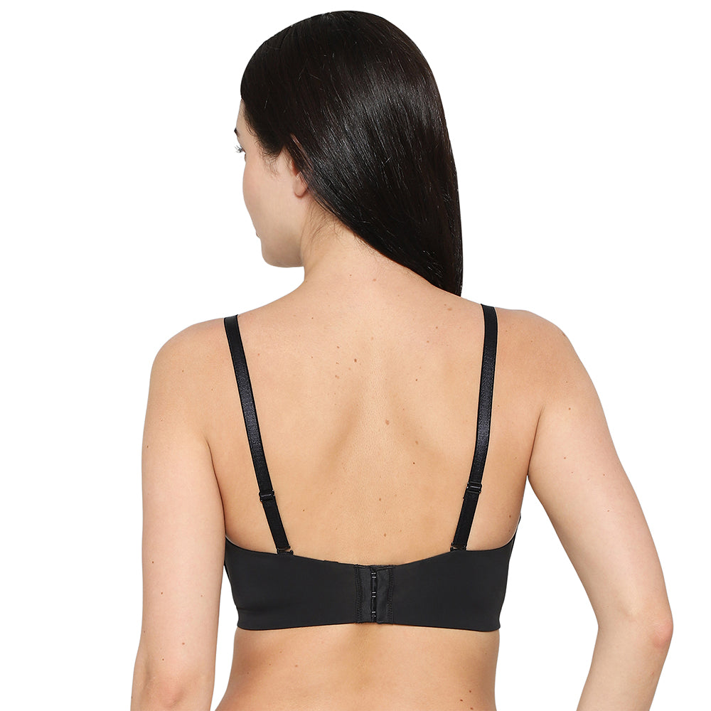 Wacoal Women’s Lift Up Padded Non-wired Half Cup Everyday Wear Push-up Strapless Bra-Black