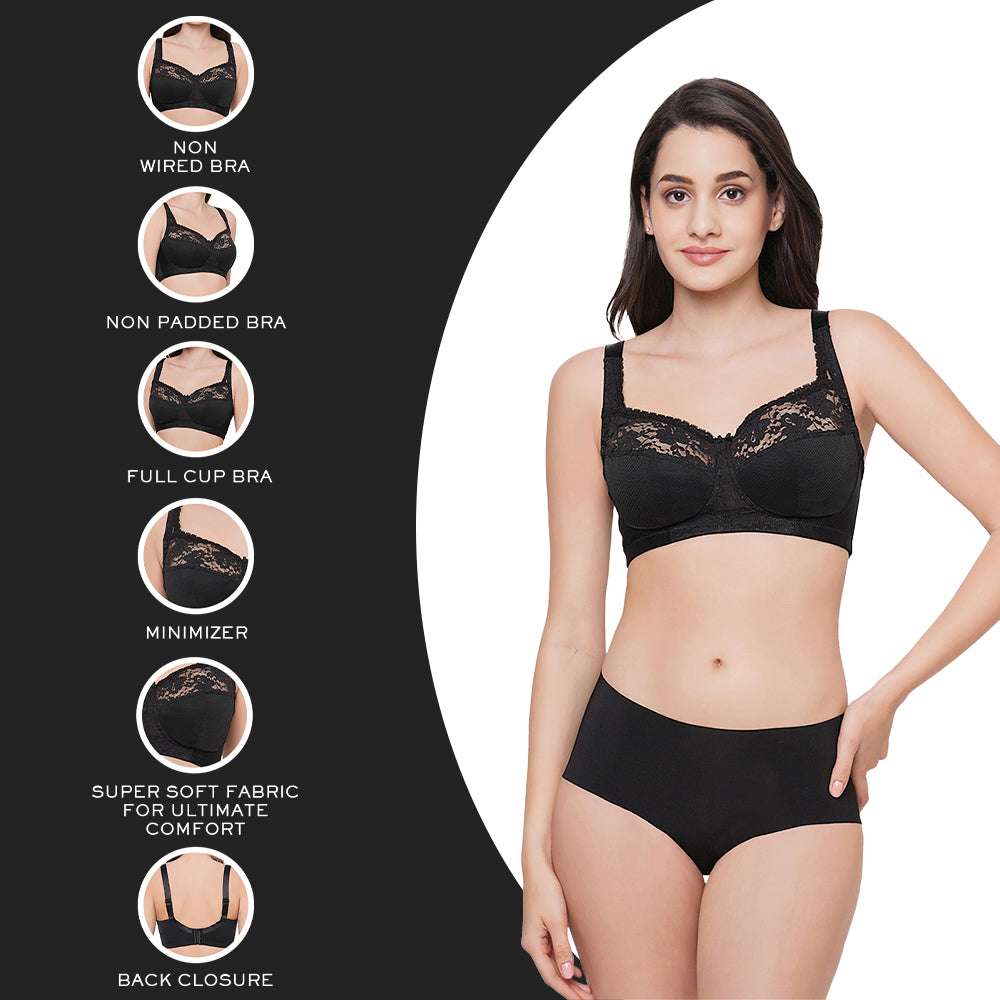 Charming Illusion Non Padded  Non Wired Full Cup Plus Size Full Support Pack of 2 Minimizer Bra