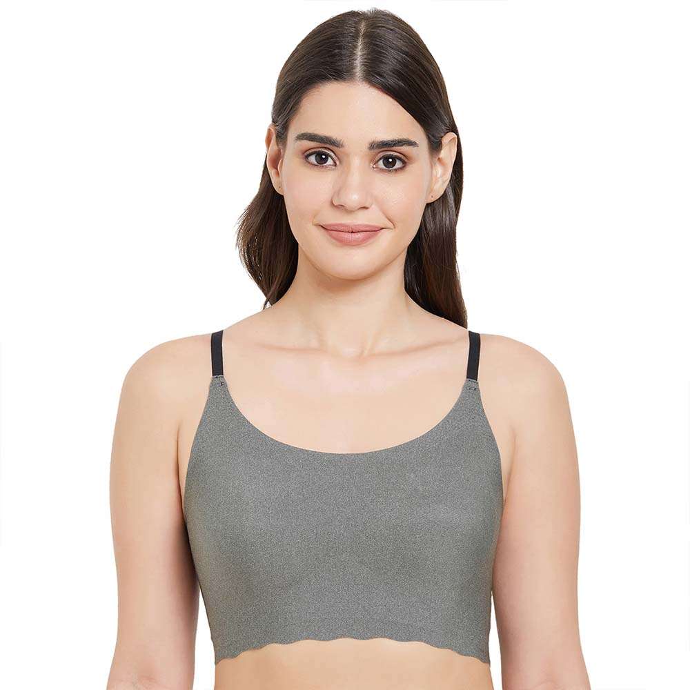 Gococi Padded Non-wired Full Cup Everyday Wear Full coverage T-Shirt Bra - Grey