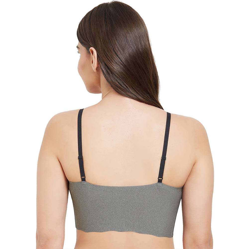 Gococi Padded Non-wired Full Cup Everyday Wear Full coverage T-Shirt Bra - Grey
