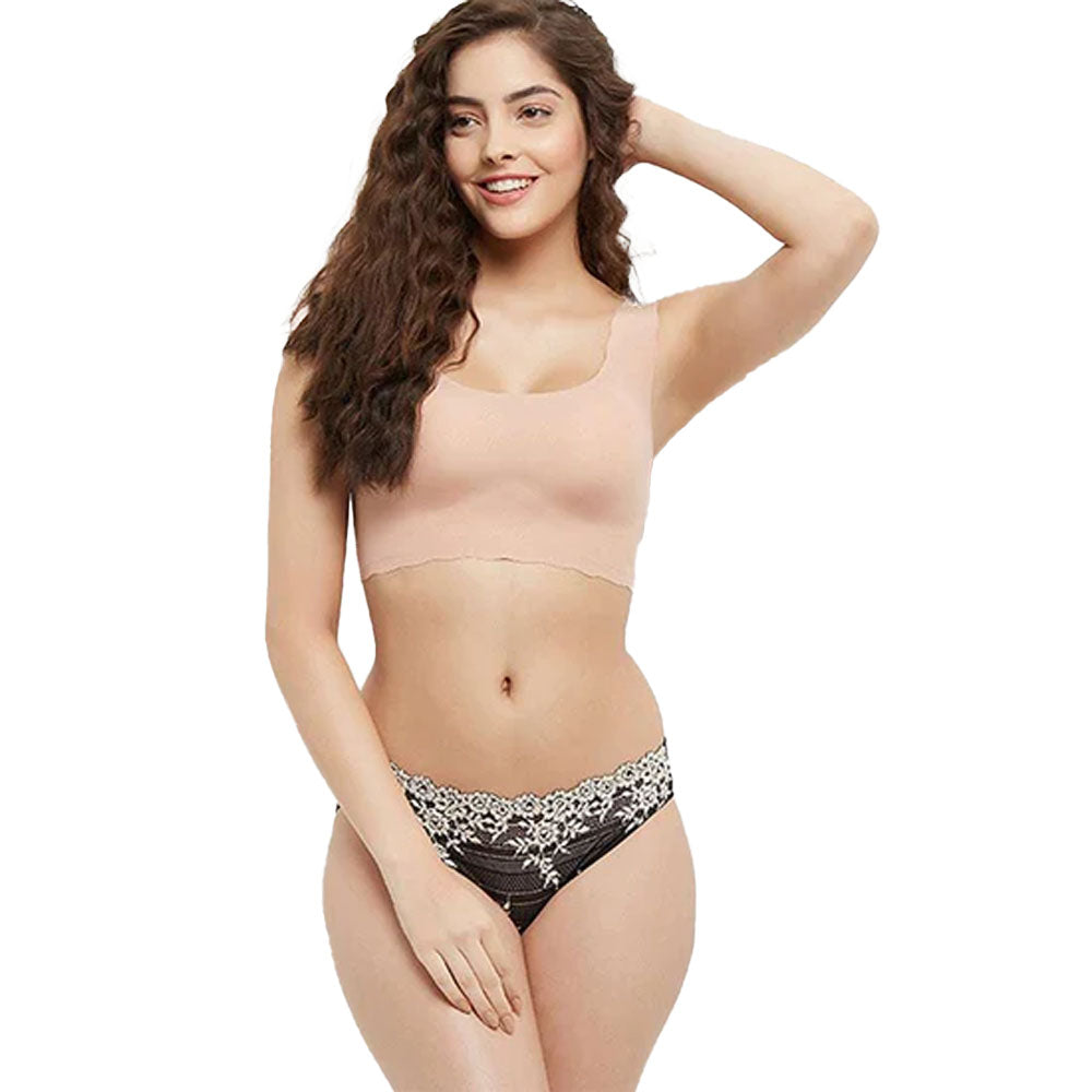 Gococi Padded Non-wired Full Cup Everyday Wear Full coverage T-Shirt Bra - Beige