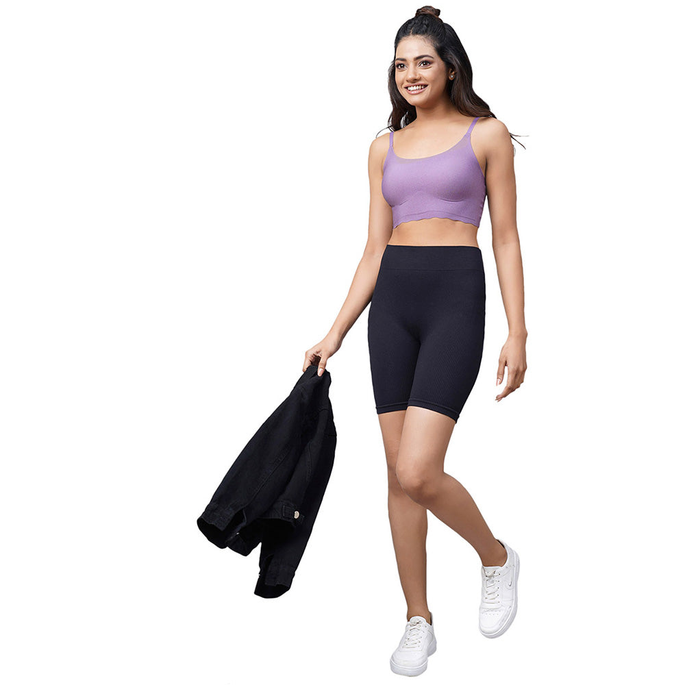 Gococi Padded Non-wired Full Cup Everyday Wear Full coverage T-Shirt Bra - Purple