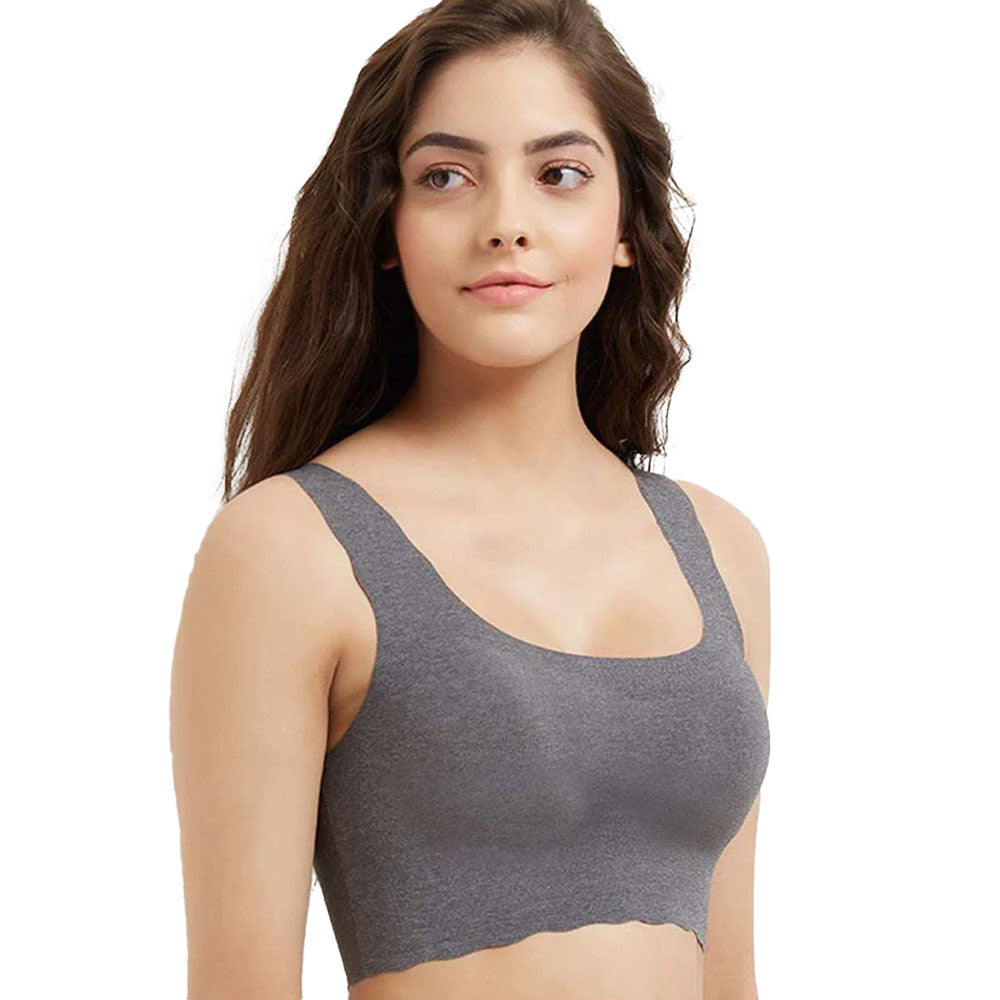 Gococi Padded Non-wired Full Cup Everyday Wear Full coverage T-Shirt Bra - Grey