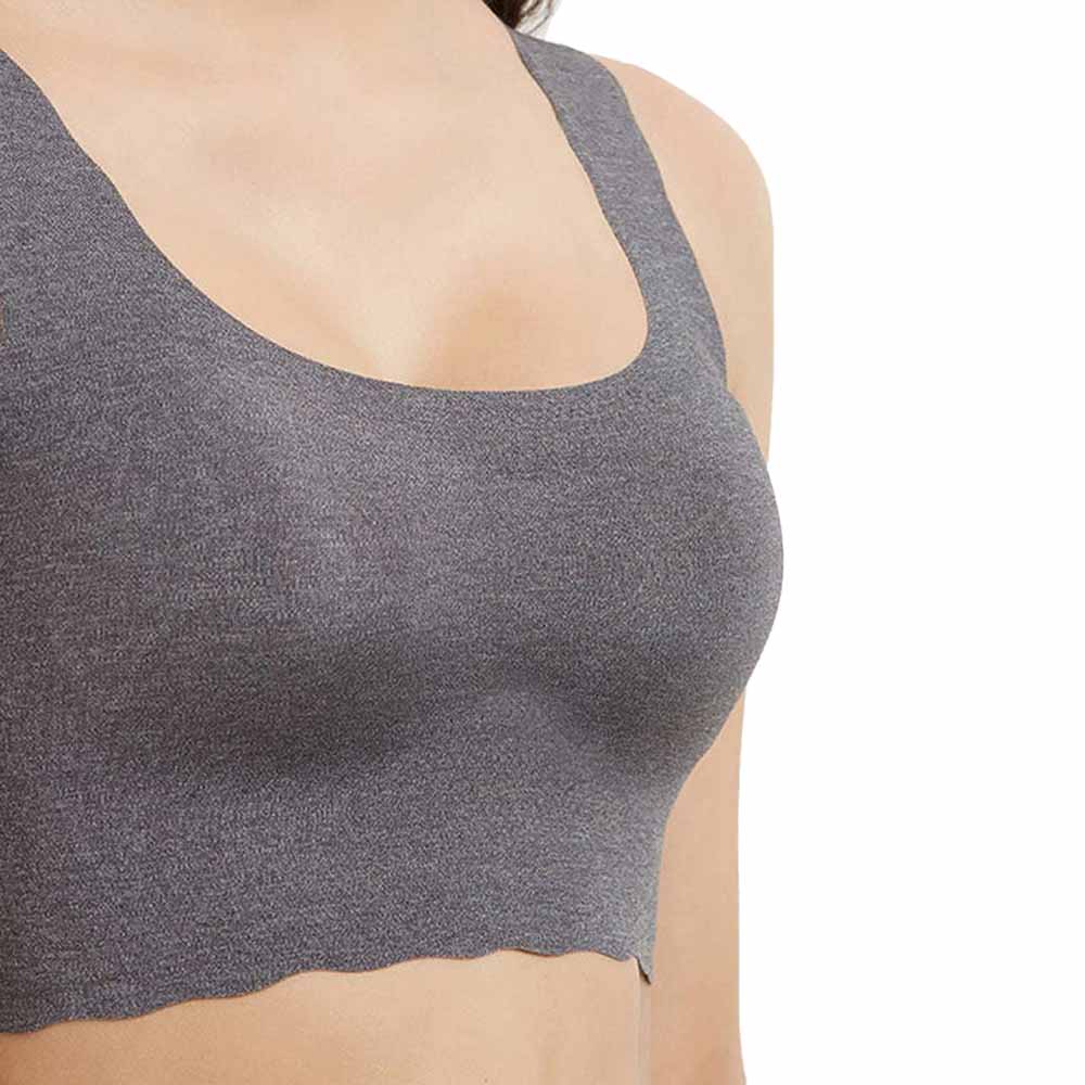 Gococi Padded Non-wired Full Cup Everyday Wear Full coverage T-Shirt Bra - Grey