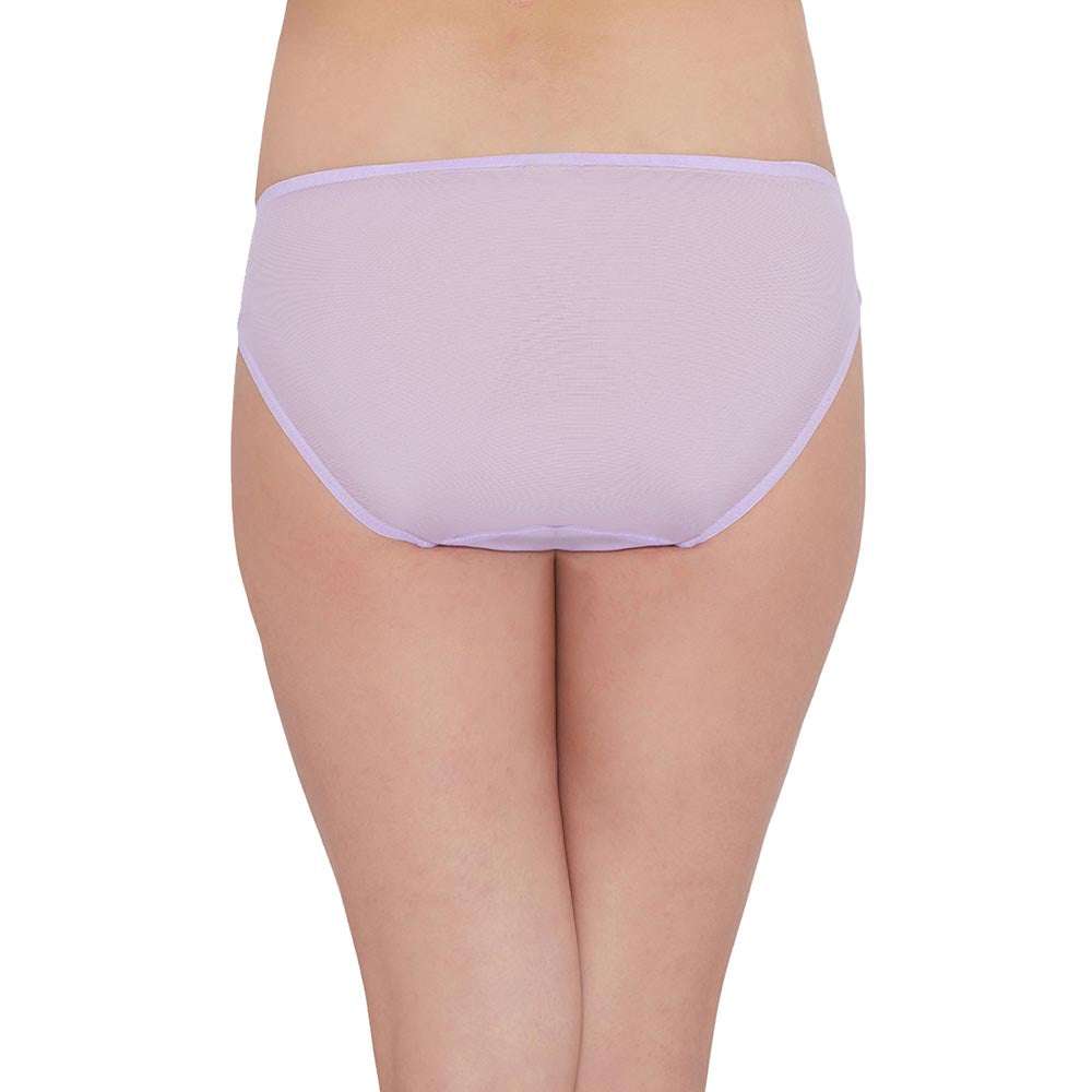 Essential Lace Low Waist Low Coverage Bridal Wear Lace Bikini Panty - Lavender