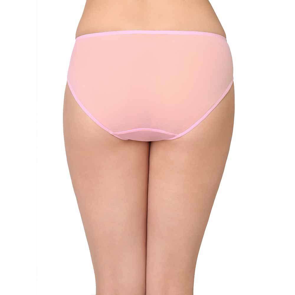 Essential Lace Low Waist Low Coverage Bridal Wear Lace Bikini Panty - Light Pink