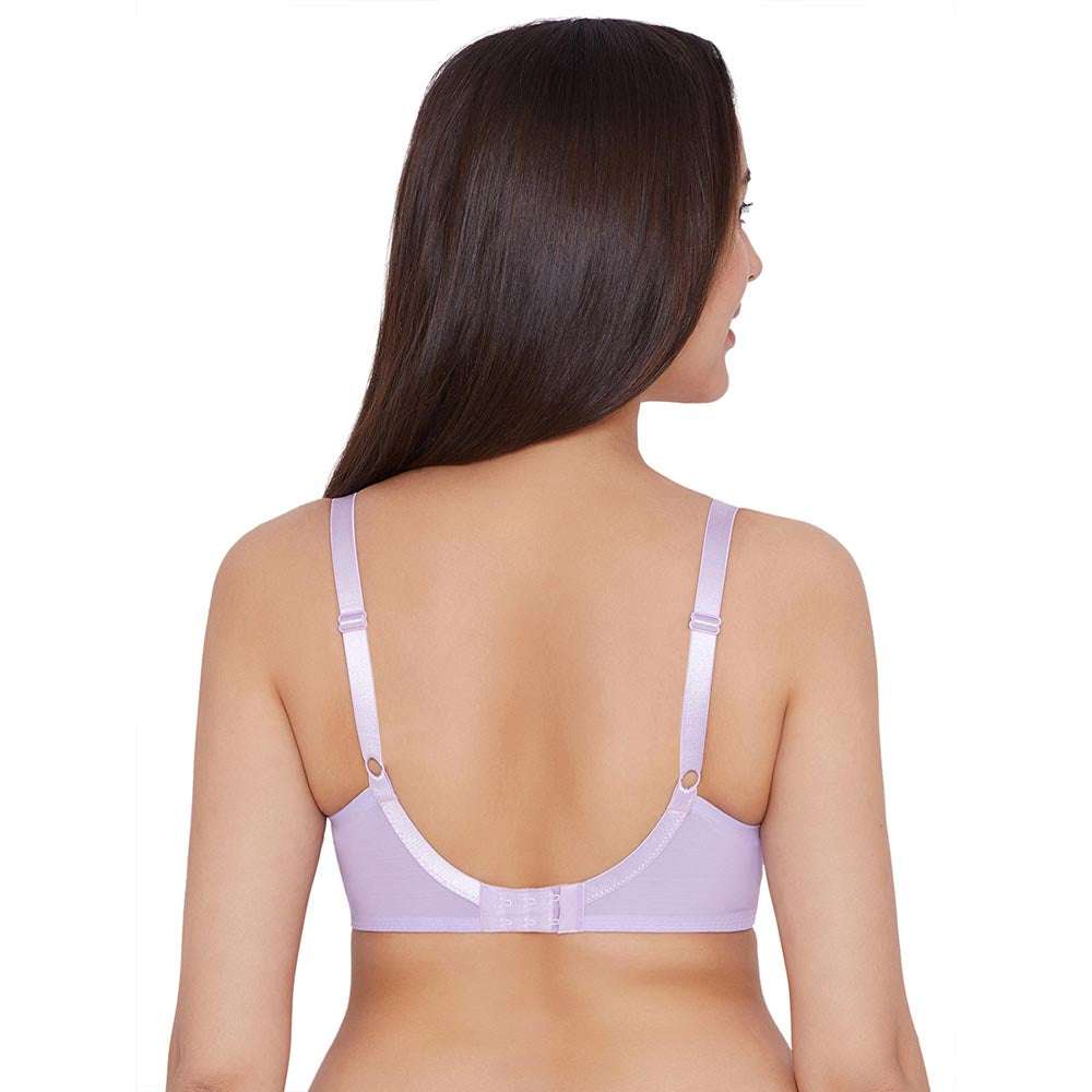 Essential Lace Non Padded Wired Full Cup Bridal Wear Lace Bra Full Support Bra - Lavender