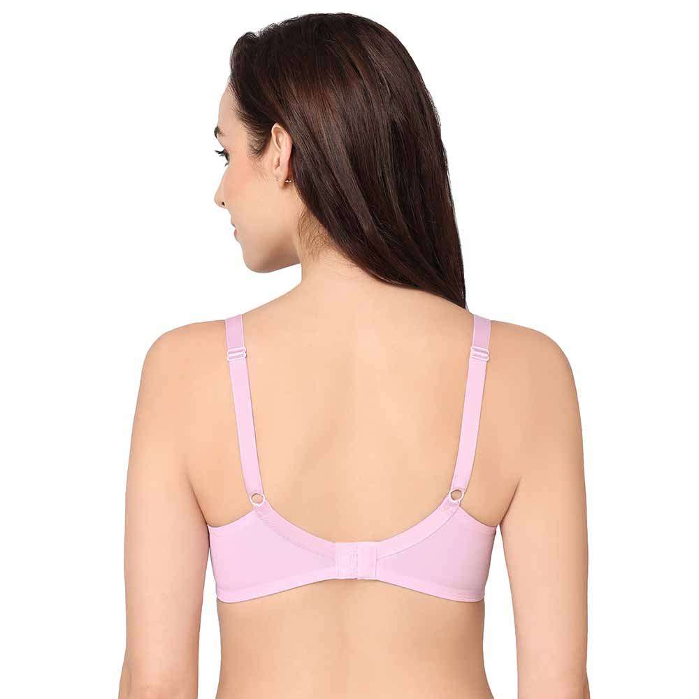 Essential Lace Non Padded Wired Full Cup Bridal Wear Lace Bra Full Support Bra - Light Pink