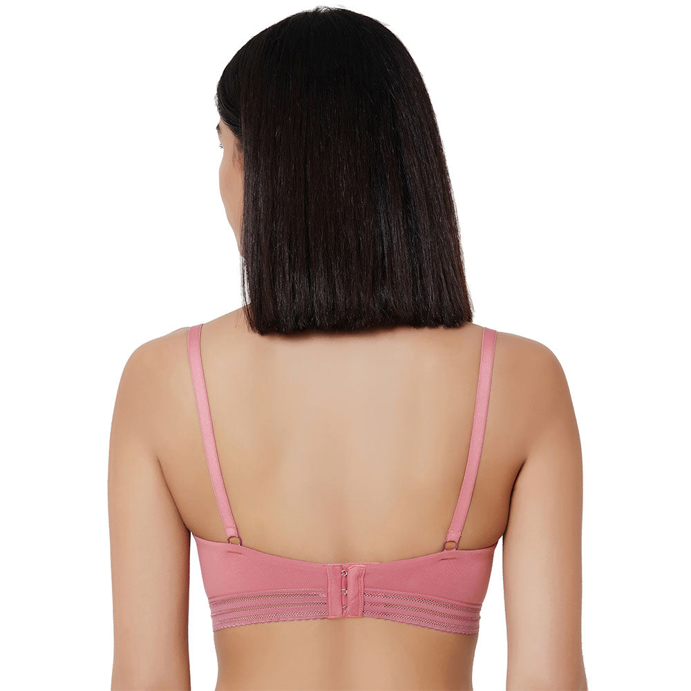 La Vigne Padded Non-Wired 3/4th Cup Medium coverage Maternity Bra - Pink