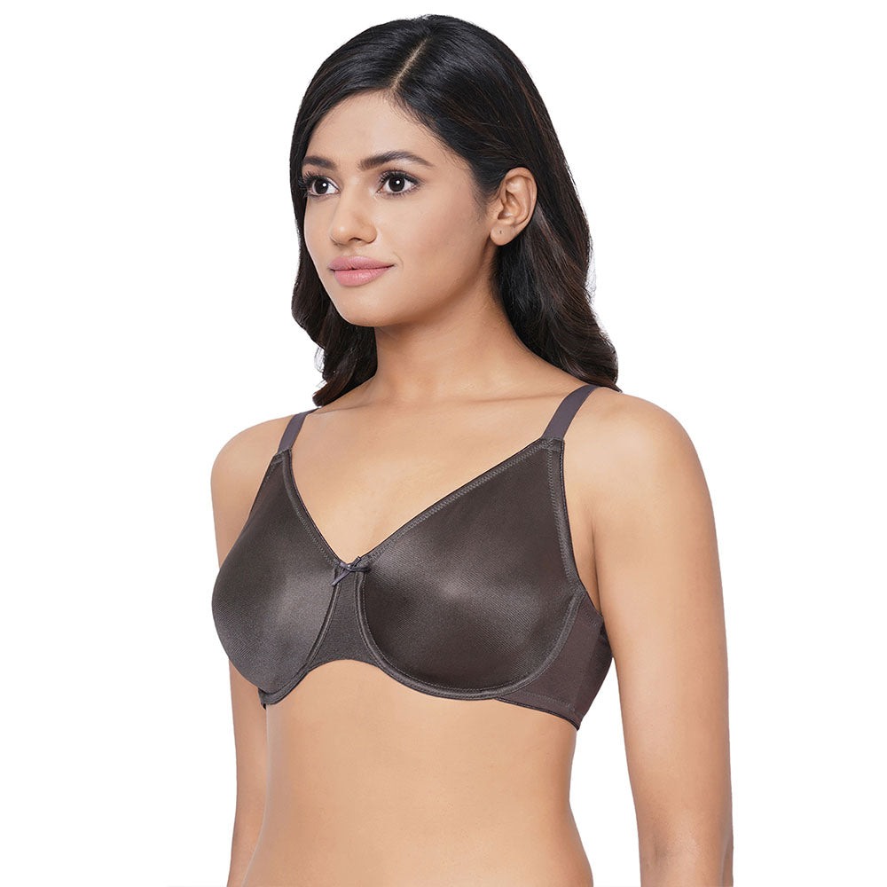 Pixie Non Padded Wired Full Cup Everyday Wear Plus Size Full Support Minimizer Bra - Dark Grey