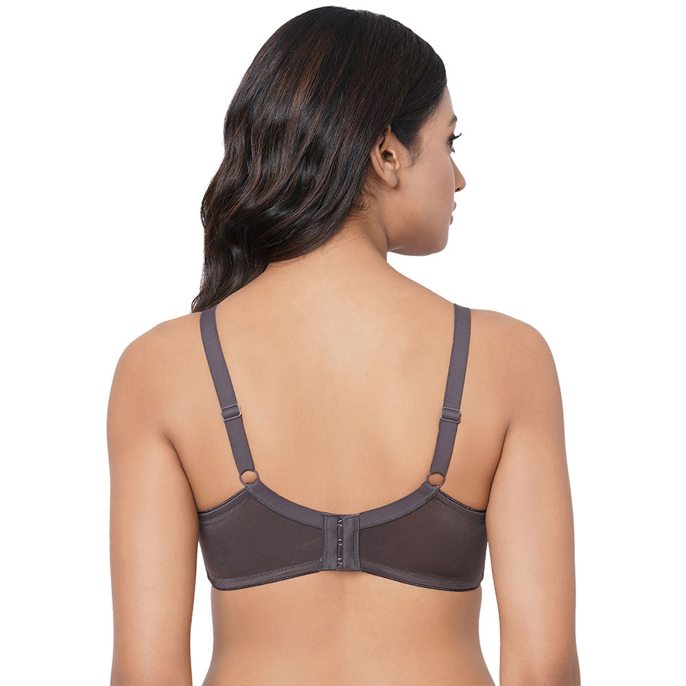 Pixie Non Padded Wired Full Cup Everyday Wear Plus Size Full Support Minimizer Bra - Dark Grey