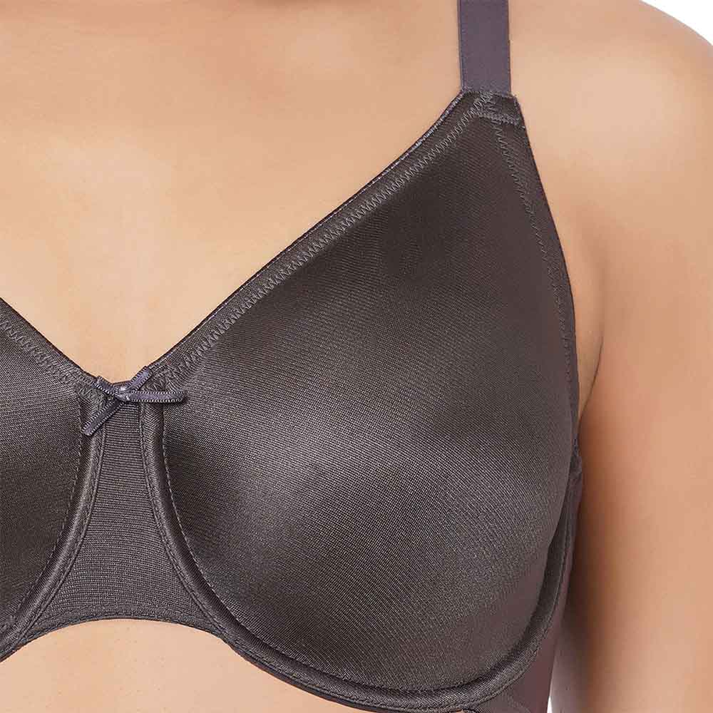 Pixie Non Padded Wired Full Cup Everyday Wear Plus Size Full Support Minimizer Bra - Dark Grey
