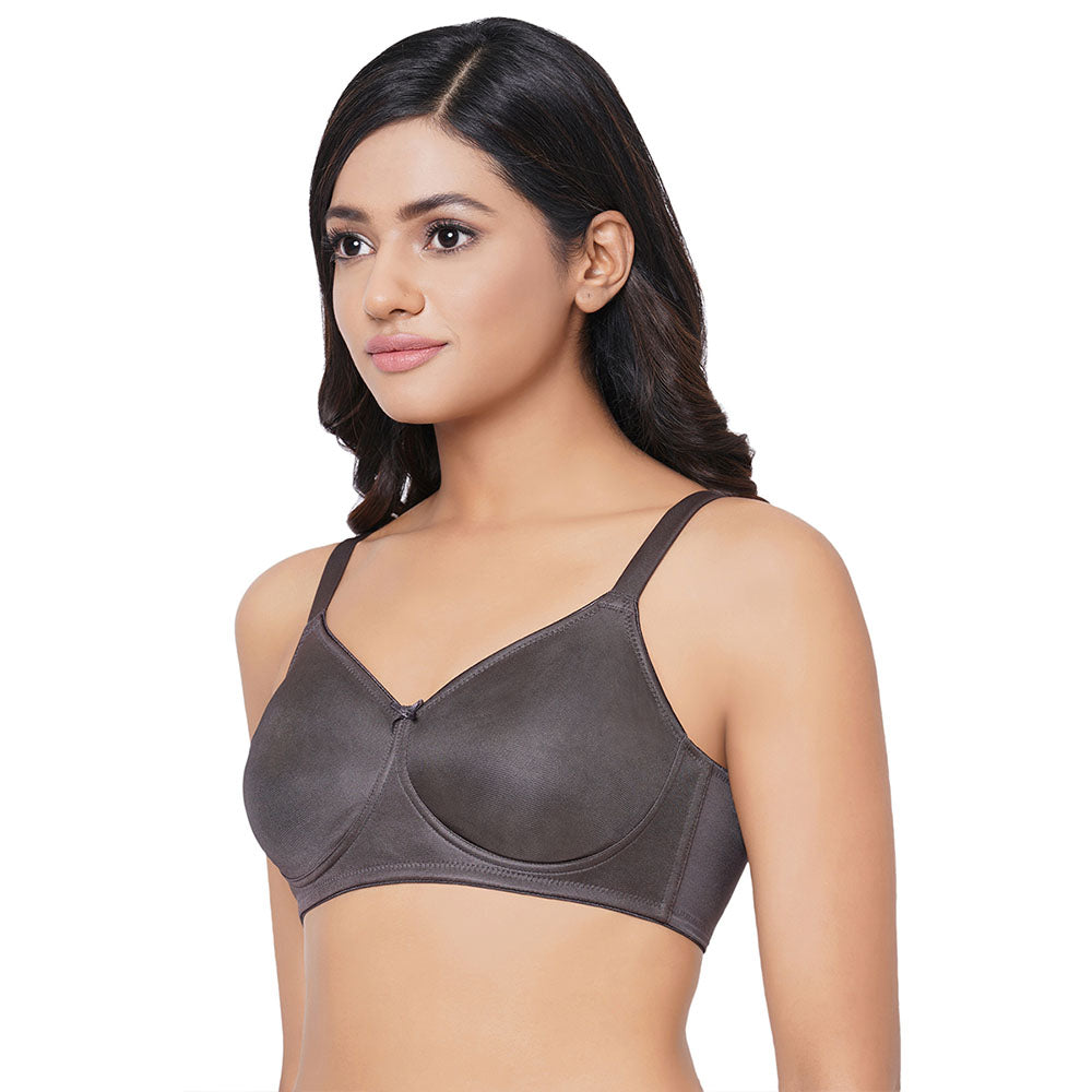 Pixie Non Padded Non Wired Full Cup Everyday Wear Plus Size Full Support Minimizer Bra - Dark Grey