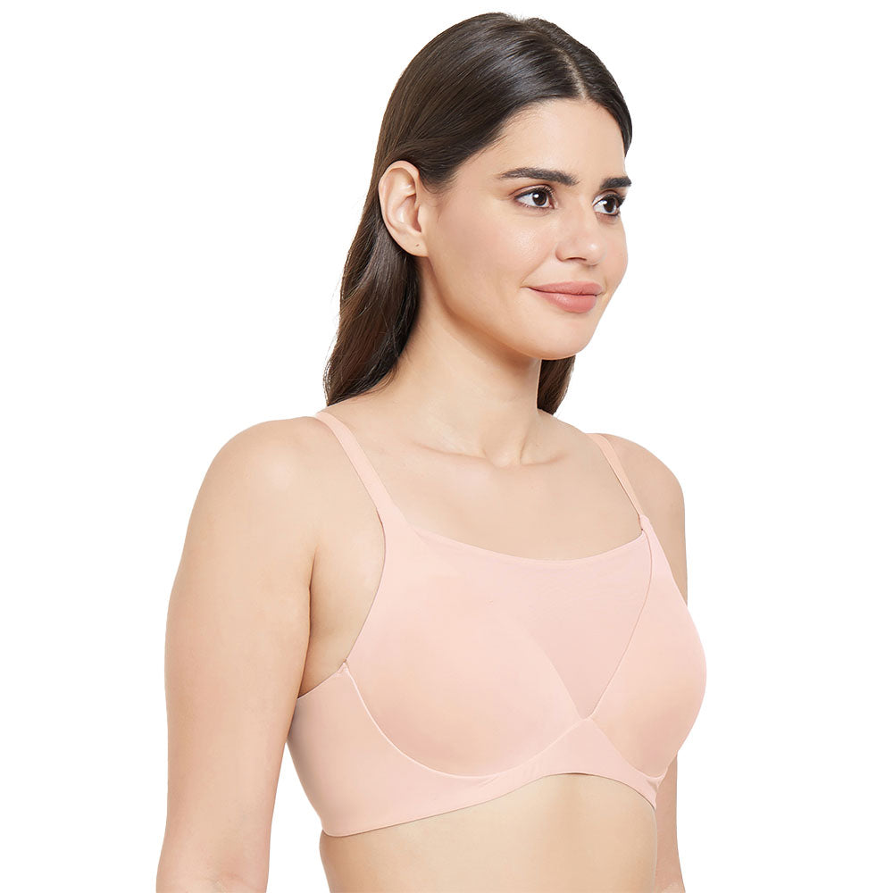 Lively Padded Non-Wired Full Cup Everyday Wear Full coverage T-Shirt Bra - Beige