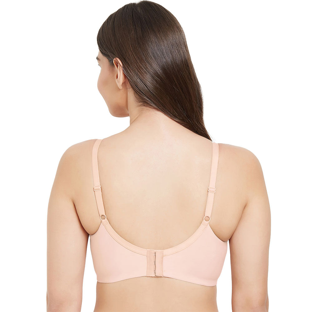 Lively Padded Non-Wired Full Cup Everyday Wear Full coverage T-Shirt Bra - Beige