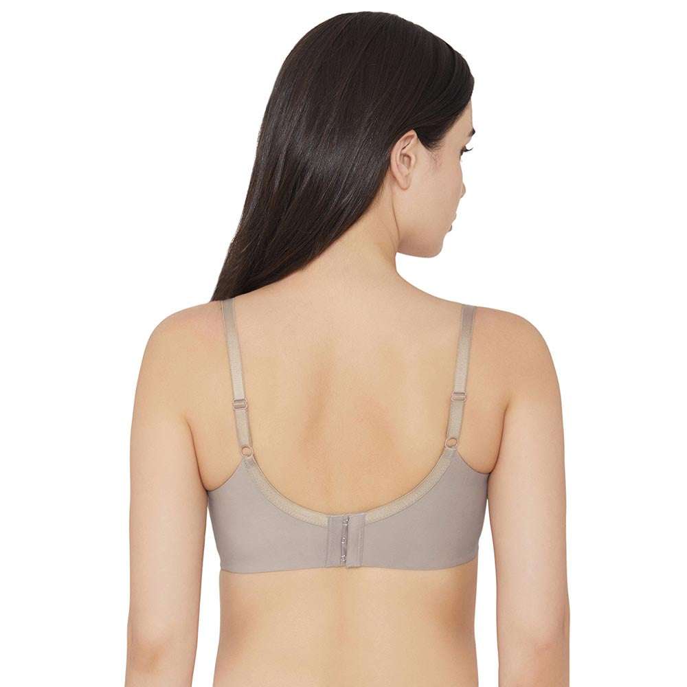 Lively Padded Non-Wired Full Cup Everyday Wear Full coverage T-Shirt Bra - Grey