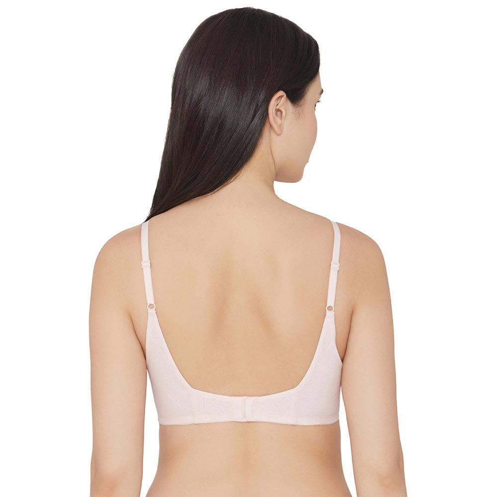 Ecozen Padded Non-wired 3/4th Cup Everyday Wear Push-up Bra - Light Pink