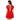 Gaia Non Padded Non Wired Bridal Wear Short Lace Babydoll Chemise - Red